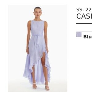 Elegant Lt Blue High-Low Dress Amanda Uprichard